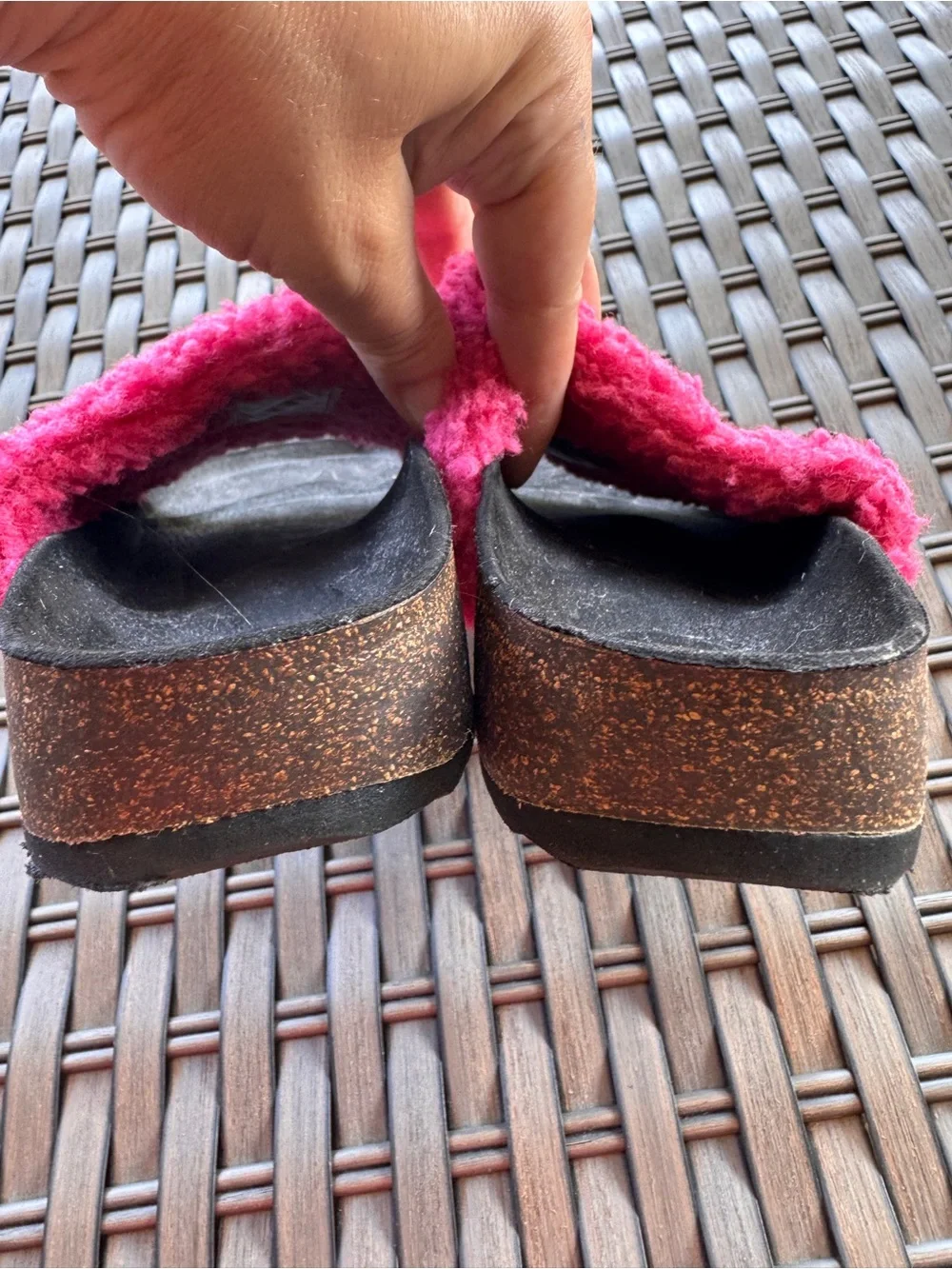 Pajar 1963 Pink Teddy Sherpa Slide Sandals Women’s Size 6